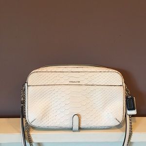 COACH White Flight Crossbody Bag